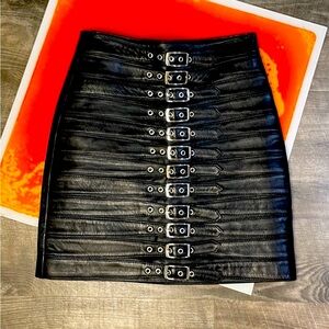 Manohki  MOST AMAZING  Black Buckle Pencil Skirt The buckles are tremendous.